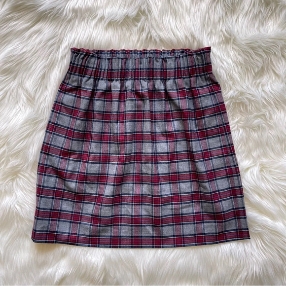 J.Crew Wool Blend Sidewalk Skirt in Plaid - Picture 1 of 5